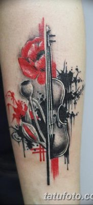 фото тату Скрипка от 26.12.2017 №092 — tattoo Violin — tatufoto.com