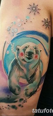 фото тату белый медведь от 03.12.2017 №003 — white bear tattoo — tatufoto.com