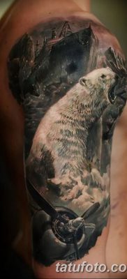 фото тату белый медведь от 03.12.2017 №015 — white bear tattoo — tatufoto.com