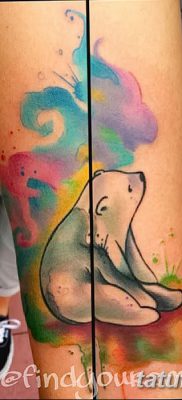 фото тату белый медведь от 03.12.2017 №026 — white bear tattoo — tatufoto.com