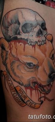 фото тату белый медведь от 03.12.2017 №050 — white bear tattoo — tatufoto.com