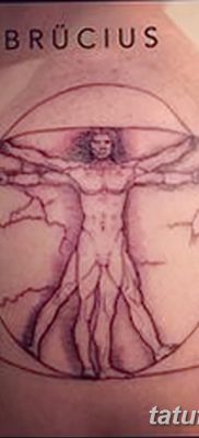 фото тату витрувианский человек от 07.12.2017 №021 — Vitruvian man tattoo — tatufoto.com