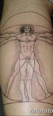 фото тату витрувианский человек от 07.12.2017 №022 — Vitruvian man tattoo — tatufoto.com