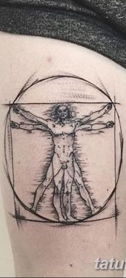 фото тату витрувианский человек от 07.12.2017 №046 — Vitruvian man tattoo — tatufoto.com