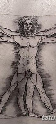 фото тату витрувианский человек от 07.12.2017 №050 — Vitruvian man tattoo — tatufoto.com