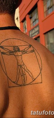 фото тату витрувианский человек от 07.12.2017 №057 — Vitruvian man tattoo — tatufoto.com