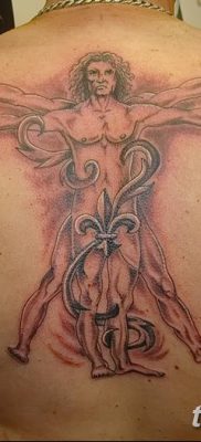 фото тату витрувианский человек от 07.12.2017 №152 — Vitruvian man tattoo — tatufoto.com