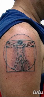 фото тату витрувианский человек от 07.12.2017 №153 — Vitruvian man tattoo — tatufoto.com