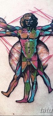 фото тату витрувианский человек от 07.12.2017 №161 — Vitruvian man tattoo — tatufoto.com