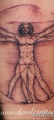 фото тату витрувианский человек от 07.12.2017 №167 — Vitruvian man tattoo — tatufoto.com