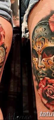 фото тату две маски от 21.12.2017 №008 — tattoo two masks — tatufoto.com