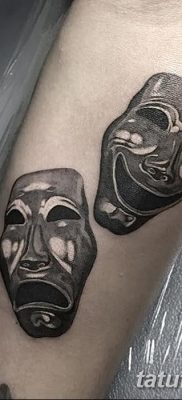 фото тату две маски от 21.12.2017 №016 — tattoo two masks — tatufoto.com