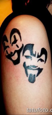 фото тату две маски от 21.12.2017 №030 — tattoo two masks — tatufoto.com
