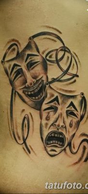 фото тату две маски от 21.12.2017 №032 — tattoo two masks — tatufoto.com