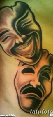 фото тату две маски от 21.12.2017 №040 — tattoo two masks — tatufoto.com