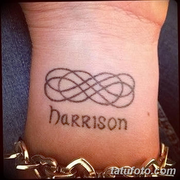 фото тату двойная бесконечность от 09.12.2017 №083 - tattoo double infinity - tatufoto.com