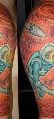 фото тату космонавт от 25.12.2017 №012 — cosmonaut tattoo — tatufoto.com