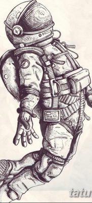 фото тату космонавт от 25.12.2017 №029 — cosmonaut tattoo — tatufoto.com