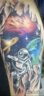 фото тату космонавт от 25.12.2017 №060 — cosmonaut tattoo — tatufoto.com