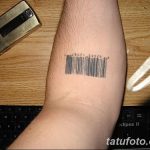 фото тату штрих-код от 21.12.2017 №025 - tattoo barcode - tatufoto.com