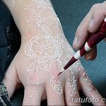 фото Белое мехенди от 13.01.2018 №047 - White mehendi - tatufoto.com