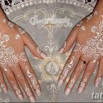 фото Белое мехенди от 13.01.2018 №074 - White mehendi - tatufoto.com