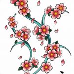 фото Эскизы тату Сакура от 27.01.2018 №025 - Sketches of Sakura tattoo - tatufoto.com