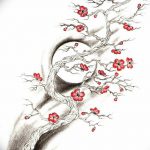 фото Эскизы тату Сакура от 27.01.2018 №073 - Sketches of Sakura tattoo - tatufoto.com