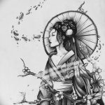 фото Эскизы тату Сакура от 27.01.2018 №148 - Sketches of Sakura tattoo - tatufoto.com