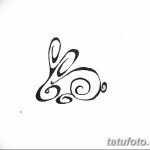 фото Эскизы тату кролик от 09.01.2018 №002 - Sketches of a rabbit tattoo - tatufoto.com
