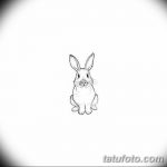 фото Эскизы тату кролик от 09.01.2018 №003 - Sketches of a rabbit tattoo - tatufoto.com