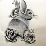 фото Эскизы тату кролик от 09.01.2018 №029 - Sketches of a rabbit tattoo - tatufoto.com