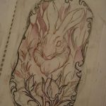 фото Эскизы тату кролик от 09.01.2018 №032 - Sketches of a rabbit tattoo - tatufoto.com