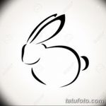 фото Эскизы тату кролик от 09.01.2018 №046 - Sketches of a rabbit tattoo - tatufoto.com 2356234