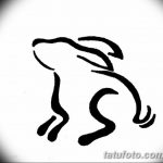 фото Эскизы тату кролик от 09.01.2018 №051 - Sketches of a rabbit tattoo - tatufoto.com