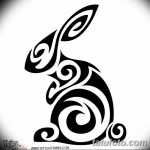 фото Эскизы тату кролик от 09.01.2018 №054 - Sketches of a rabbit tattoo - tatufoto.com