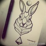 фото Эскизы тату кролик от 09.01.2018 №059 - Sketches of a rabbit tattoo - tatufoto.com