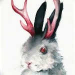 фото Эскизы тату кролик от 09.01.2018 №072 - Sketches of a rabbit tattoo - tatufoto.com