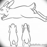 фото Эскизы тату кролик от 09.01.2018 №083 - Sketches of a rabbit tattoo - tatufoto.com