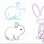 фото Эскизы тату кролик от 09.01.2018 №085 - Sketches of a rabbit tattoo - tatufoto.com