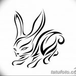 фото Эскизы тату кролик от 09.01.2018 №086 - Sketches of a rabbit tattoo - tatufoto.com