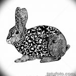фото Эскизы тату кролик от 09.01.2018 №089 - Sketches of a rabbit tattoo - tatufoto.com