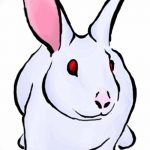 фото Эскизы тату кролик от 09.01.2018 №091 - Sketches of a rabbit tattoo - tatufoto.com