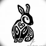 фото Эскизы тату кролик от 09.01.2018 №097 - Sketches of a rabbit tattoo - tatufoto.com