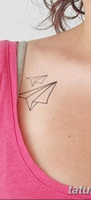 фото тату Бумажный самолетик от 23.01.2018 №024 — tattoo Paper airplane — tatufoto.com