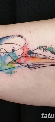 фото тату Бумажный самолетик от 23.01.2018 №030 — tattoo Paper airplane — tatufoto.com