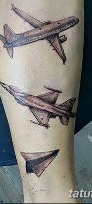 фото тату Бумажный самолетик от 23.01.2018 №038 — tattoo Paper airplane — tatufoto.com