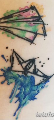 фото тату Бумажный самолетик от 23.01.2018 №057 — tattoo Paper airplane — tatufoto.com