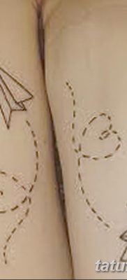фото тату Бумажный самолетик от 23.01.2018 №071 — tattoo Paper airplane — tatufoto.com