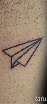 фото тату Бумажный самолетик от 23.01.2018 №094 — tattoo Paper airplane — tatufoto.com